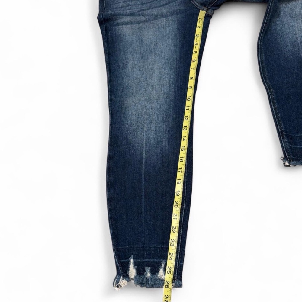 KanCan Sophia High Rise Ankle Skinny Women 15/31 Frayed Raw Hem Casual Dark Wash - Picture 7 of 8